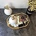 Yokay Makeup Tray Gold,Small Mirror Decorative Tray Glass Mirrored Jewelry Tray Organizer for Vanity,Perfume,Bathroom Countertop