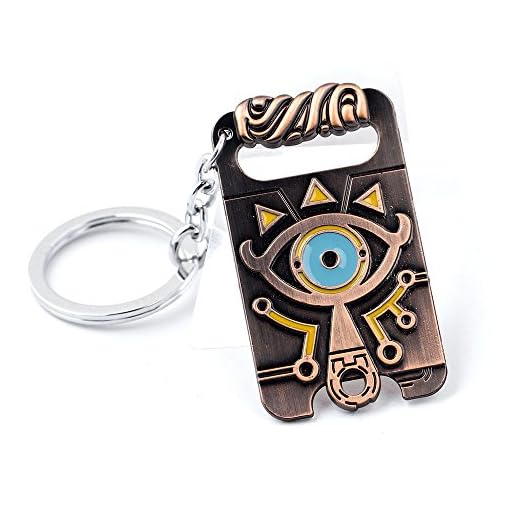 Multiculture Llavero de metal con símbolos de Sheikah Slate para fans de Zelda, multicolor