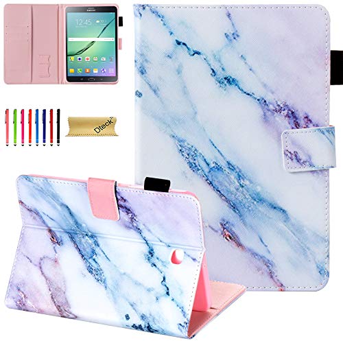 Galaxy Tab S2 8.0 Case, Dteck Folio Stand PU Leather Protective Case with Auto Sleep/Wake Card Holders Wallet Cover for Samsung Galaxy Tab S2 8.0 Case 2015 Released SM-T710 T715 T713,Marble Pink