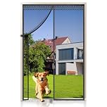 EXTSUD Fibreglass Magnetic Fly Screen - 110 x 210 cm, Magnetic Curtain, Insect Protection for Balcony and Patio