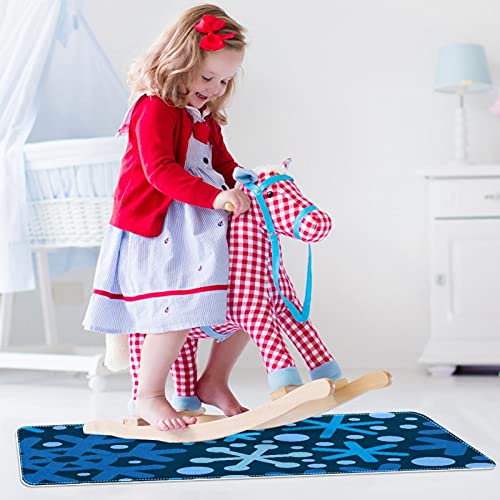 Paillasson d'intérieur super absorbant flocon de neige pour entrée cosy