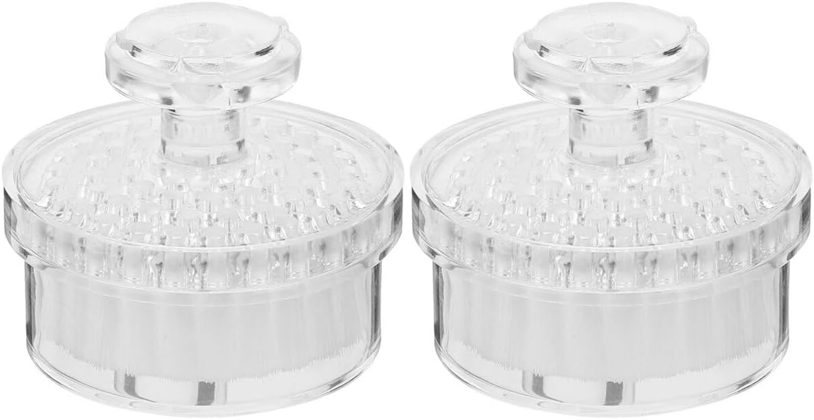2pcs Portable Facial Cleansing Brush Face Scrubber Brush Lid Manual Exfoliating Face Exfoliator Brush Deep Clean Soft Bristle Facial Cleaning Tool