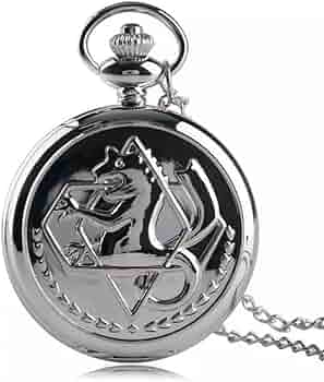 Amazon | 鋼の錬金術師風 銀時計 懐中時計 ハガレン エド 鋼の