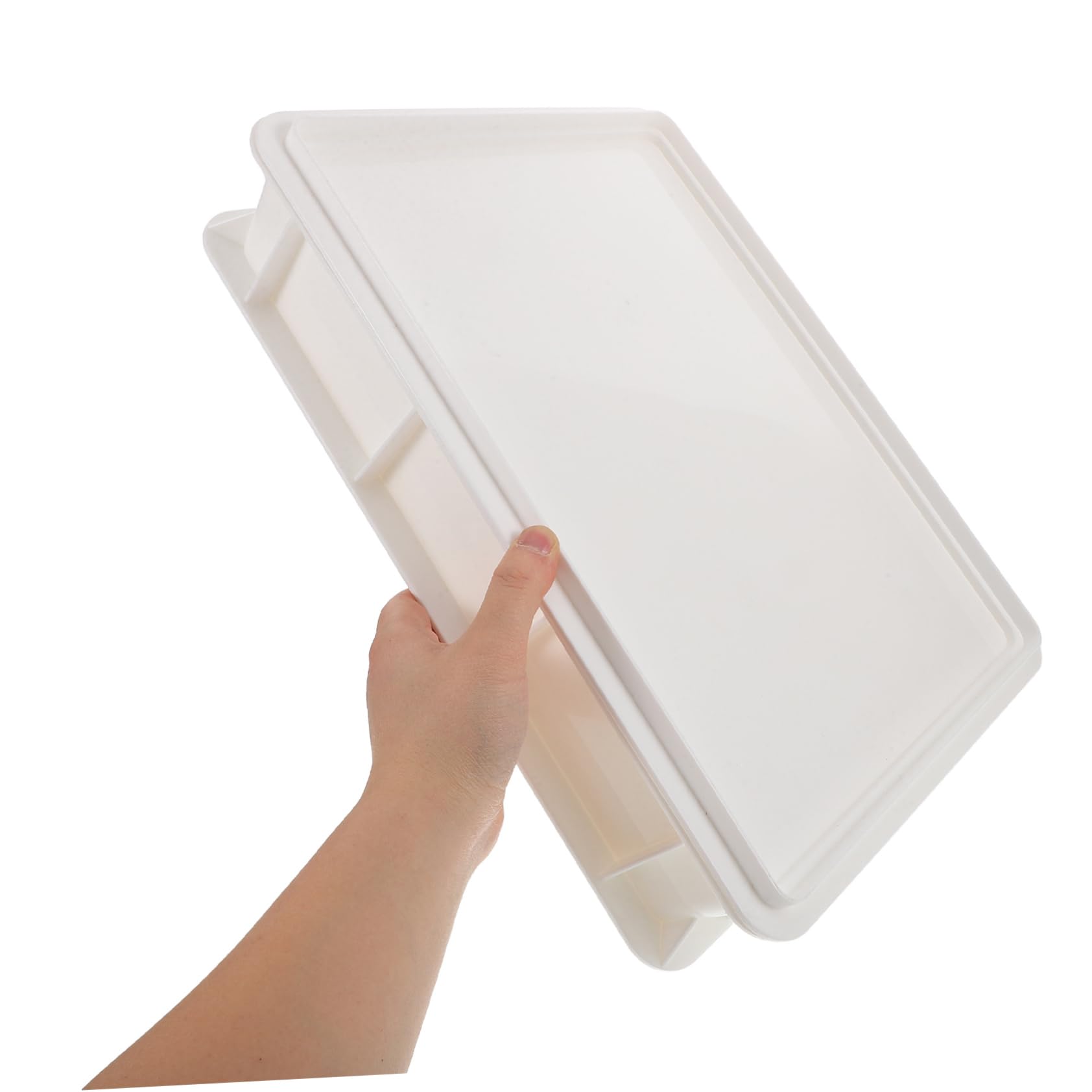 SOLUSTRE Kunststoff Pizzateigbehälter mit Deckel Stapelbares Design Leicht zu Reinigen Zuverlässige Aufbewahrungsbox für Pizzateig für Zuhause und Bäckerei