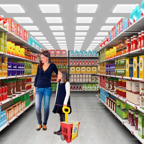 Carrinho de Compras Feira Mercado Infantil Comidinhas