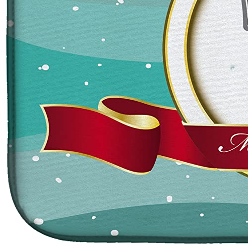 Tapis vaisselle Schnauzer de Noël pour éliminer l'eau du comptoir - 5