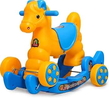 Maanit Rideons & Wagons Non Battery Operated Ride On (Blue Orange)