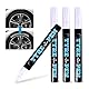 PAYFULLY 4 Stück Reifenstift Weis Wasserfest, Auto Reifen Stift Weiß, Reifenmarker Weiß, Permanent Marker für Auto Motorrad Reifen
