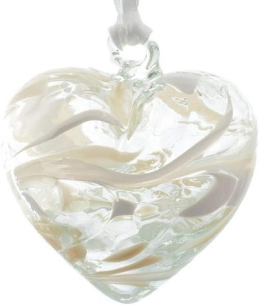 Milford Heart Ornament - April Birthstone - Diamond - Heart-Shaped Hanging Ornament