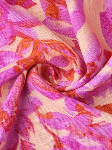 Image of Seta T Women's Summer Dresses Casual Ruffle Sleeveless V Neck Floral Sundress Flowy Smocked Beach Maxi Dress