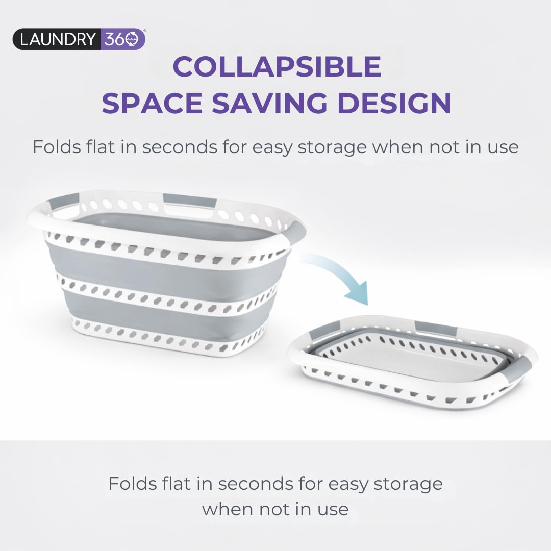 Amazon.com: Laundry 360 Collapsible Laundry Basket 40L | Portable