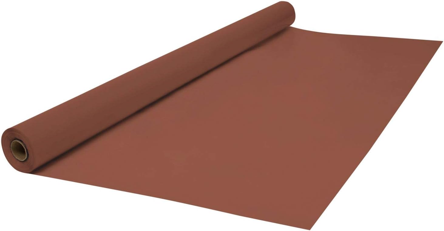 Table Mate USA Black Plastic Table Cloth Disposable Table Cover Roll 40" x 300' Made in The USA Halloween Thanksgiving Graduation Birthday Parties BBQs