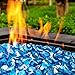 Chilli Cosmos Fire Glass Diamond 1 Inch Fire Pit Glass Rocks for Propane or Gas Fire Pit ï¼ˆ10 Pounds Margarita Azura Blue ï¼‰ Gift Package