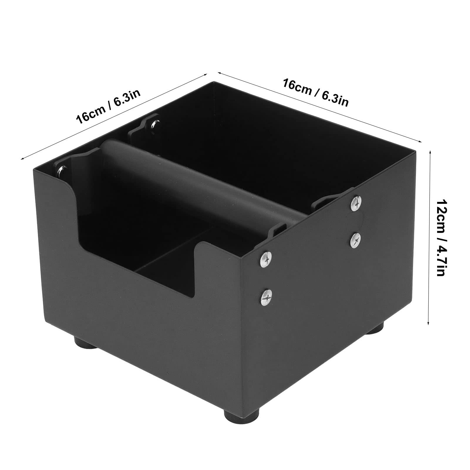 Tyenaza Coffee Knock Box, Espresso Ground Waste Bin Container Seau à déchets de Bureau en Acier Inoxydable Knocking Residue Box pour Machine à café