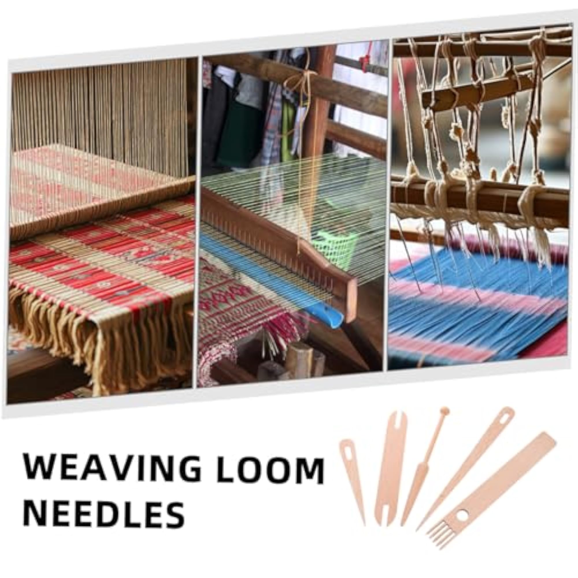 Mini Weaving Set with Wooden Accessories for Crafting