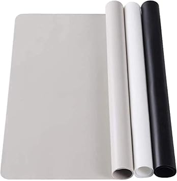 3 Pack Large Silicone Sheets for Crafts, Liquid, Resin Jewelry Casting Molds Mat, Multi-Purpose Food Grade Silicone Placemat. 15.7  x 11.8  Black & Gray & Beige