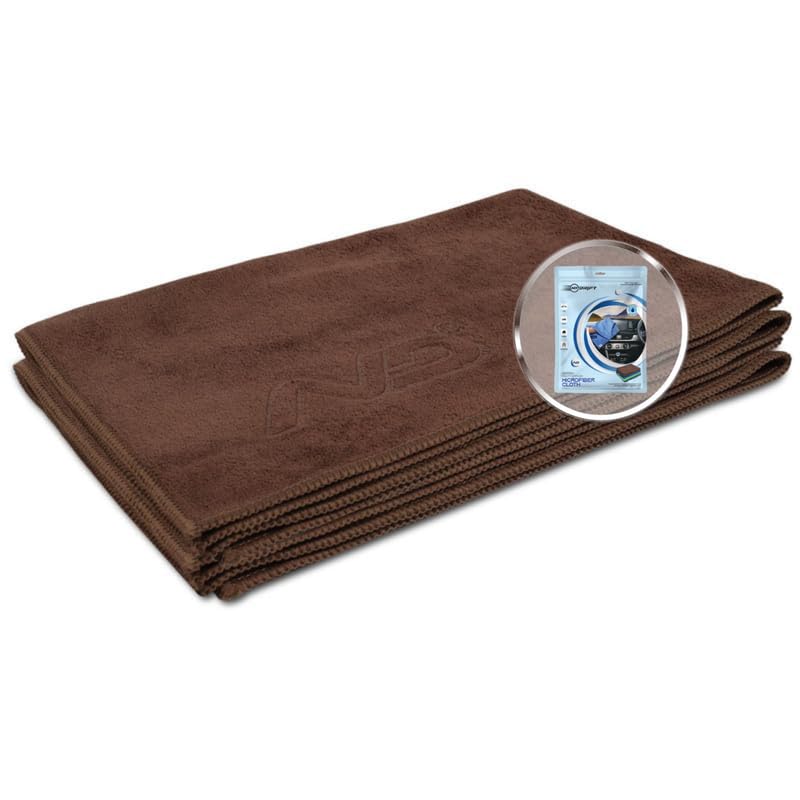 Image of Neodrift '400 GSM' Microfiber Cloth (Size - 40X60 Cm)(Set of 2 PC)(Colour - Coffee)(Ultra Soft Cleaning Cloth for Car, Bike - Polishing, Detailing, Highly Absorbent)