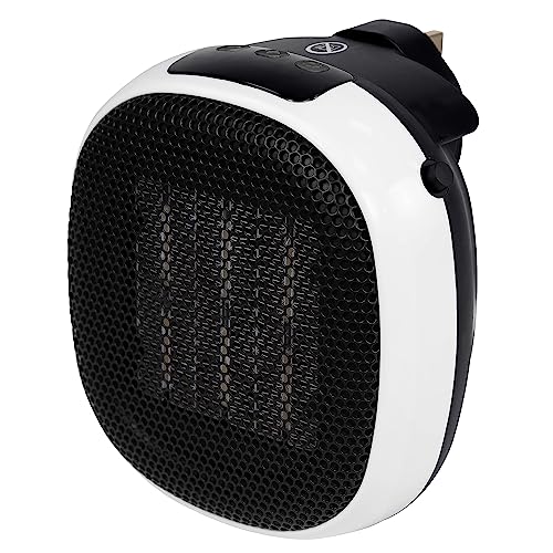 Russell Hobbs 700W Compact Portable White Ceramic Plug in Fan Heater in White with 2 Heat Settings &...