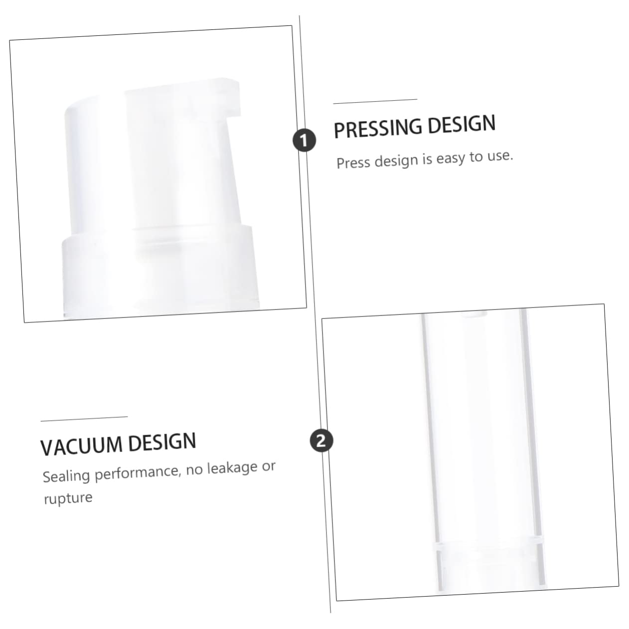 Ipetboom 36pezzi Bottiglie Vuote Press Vacuum Per Viaggi Contenitori Cosmetici Trasparenti Per Della e Prodotti Per Makeup Leggeri e Riutilizzabili Per Home e Travel