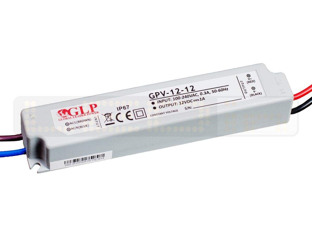 Blanko LED Transformator 12V DC, 1A, 12W, EVG Trafo LED Trafo