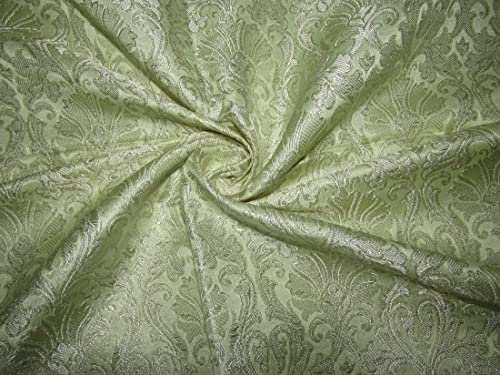 Tissu brocart épais ivoire et or pour rideaux et coussins de créateur