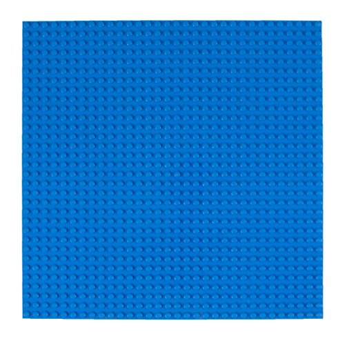 Strictly Briks Stapelbare Premium-Bauplatte - mit Allen großen Marken kompatibel - 10 x 10 (25,4 x 25,4 cm) - Blau