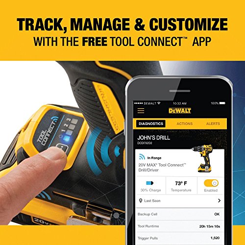 DEWALT 20V MAX XR Brushless Drill/Driver Kit with Tool Connect Bluetooth (DCD792D2)