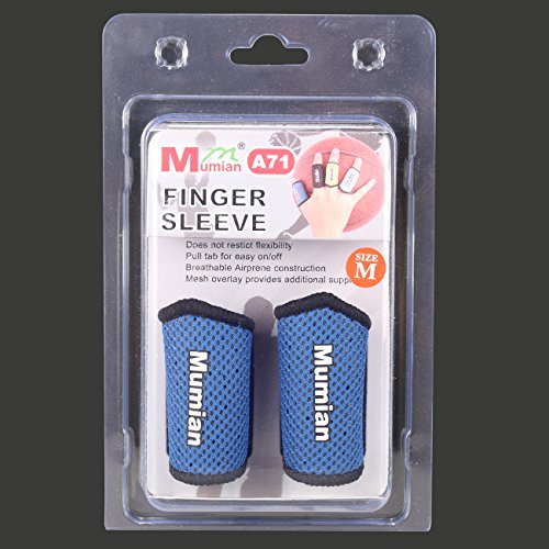 Sports Elastic Finger Sleeves Support Thumb Brace Protector Breathable Elastic Finger Tape For Basketball, Tennis,Baseball, Cycling, Volleyball, Badminton, Boating A71 Bu-M #TOP5