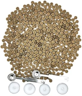 600PCS Sunflower Sealing Wax Beads Kit with 2Pcs Melting Spoons and 4Pcs Tealight Candles for Wax Stamp Letter Sealing Invitation Cards Gift (Silver)
