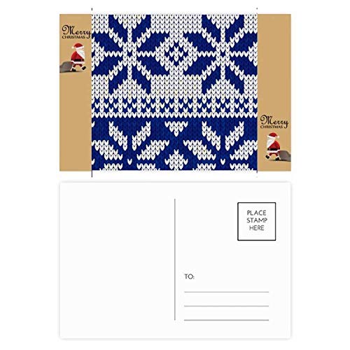Cartes postales carrées flocon de neige illustration nordique lot de 20