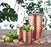 AVADOR Handcrafted 100% Pure Copper Jug Pitcher with 2 Glass Drinkware Hammered Finish Ayurveda Health Benefit