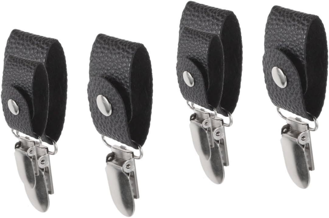 Amosfun 4pcs Outdoor Travel Hat Clip Hat Holder Clip for Women Leather for Hiking