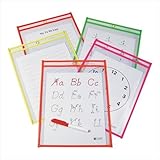 C-Line Products Reusable Dry Erase Pockets Assorted 9 x 12 10 Per Pack