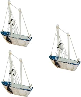 Amosfun 3 Peças Decoração Para Casa Guarnição De Carro Decoração De Madeira Decoração De Veleiro Decoração De Carro Enfeite De Veleiro De Madeira Modelo De Veleiro Artesanato Criativo