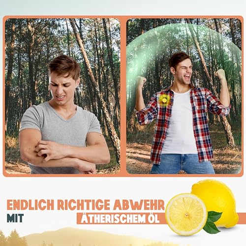 Mückenschutzpflaster für Kinder, Babys & Erwachsene (mit Öl gegen Mücken) – Anti Mücken Aufkleber Bunt – 30 Patches für unterwegs | S6 Mosquito Repellent Sticker, Insektenschutz