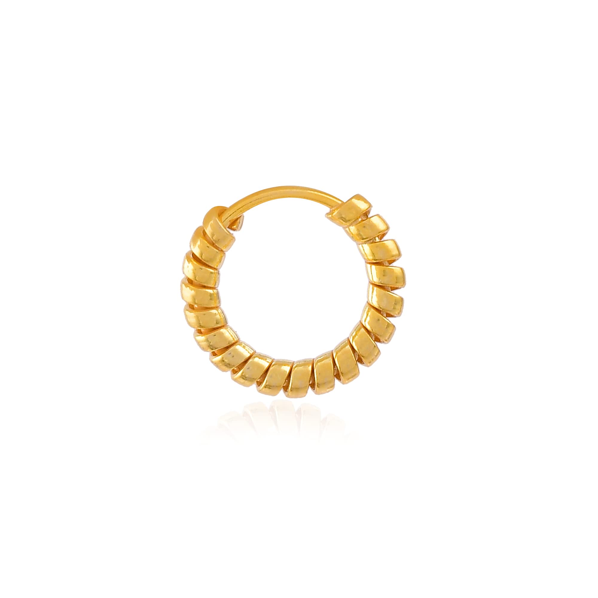 NEMICHAND JEWELS 925 Sterling Silver Gold Plated Nose Ring & upper helix Hoop earring For Women & Girls (10mm- 1PC) (B09JCMNS6R) Amazon Price History, Amazon Price Tracker