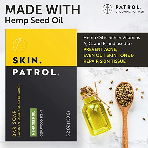 Skin Patrol Hemp Soap - Bar Soap With Hemp Seed Oil - Sulfate-Free, Paraben-Free #TOP2