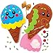 Baker Ross FE391 Kit da Cucito per Cuscino a forma di Gelato - Confezione da 2, Set da cucito per bambini, Attività creative per bambini, Progetto ideale di arti e mestieri
