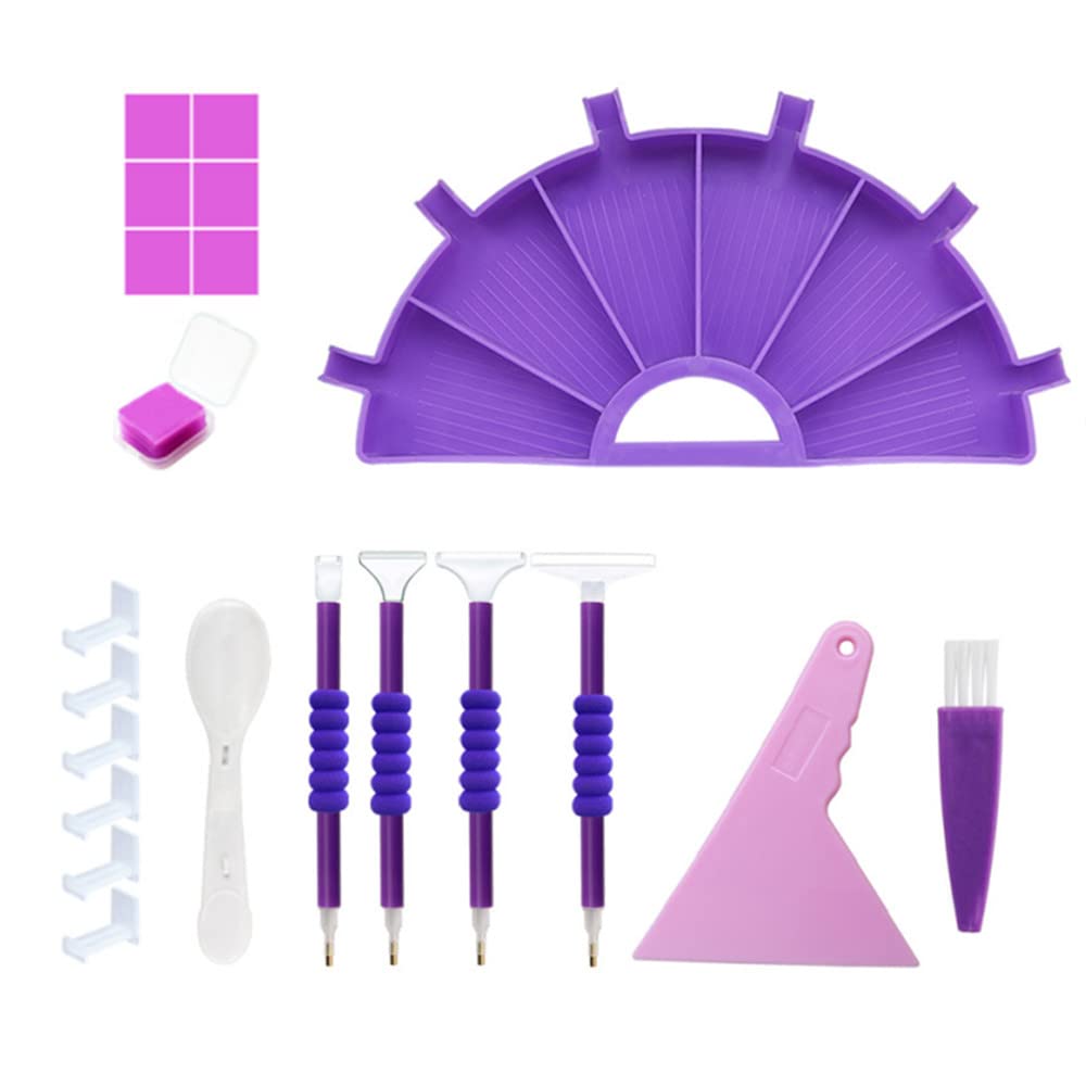 Kit 27 Accessori Per Diamond Painting - Vassoio Divisorio, Penne E Attrezzi Per Pittura Con Diamantini - Foto 5