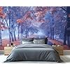Beautiful Autumn Fall Wallpaper, Path Orange Red Tree Wall Murals for