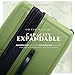 Verage Freeland 2Piece Luggage Sets with X-Large Spinner Wheels, Expandable Hardshell Luggage Sets, Travel Suitcase Set TSA Approved (20/29-Inch, Green)