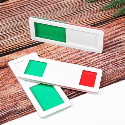 Operitacx 2 Stück „Frei oder Besetzt“-Schild mit Schieber, „Frei oder Besetzt“-Schiebeschilder, „Besetzt“-Schild „WC“ für Wartezimmer, Besprechungsräume, Raumstatus-Raumschild, Silber, 10 x 4 cm