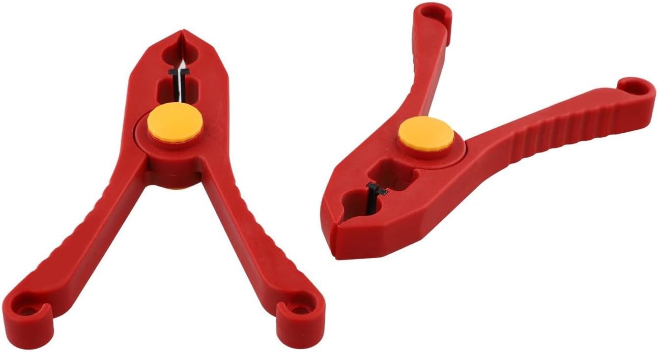 VDE Insulated Wire Clamp 5.9 Inch, 1000V Anti-Static Cable Clip with 33mm Opening Electricians, & Live Work, Red, 2 Pack