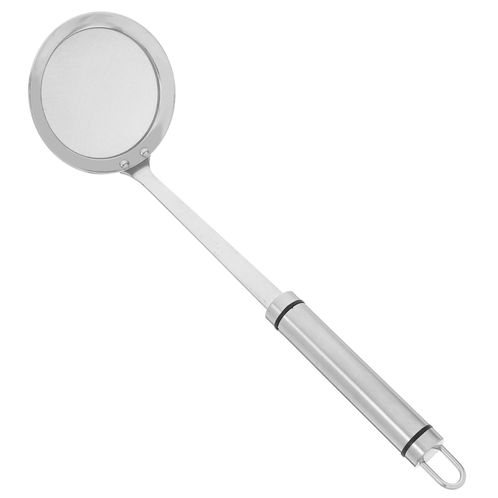 Cabilock Fine Mesh Skimmer Spoon Stainless Steel Cooking Strainer with Ergonomic Handle for Frying Skimming and Pasta Draining Kitchen Utensil for Oil Filtration