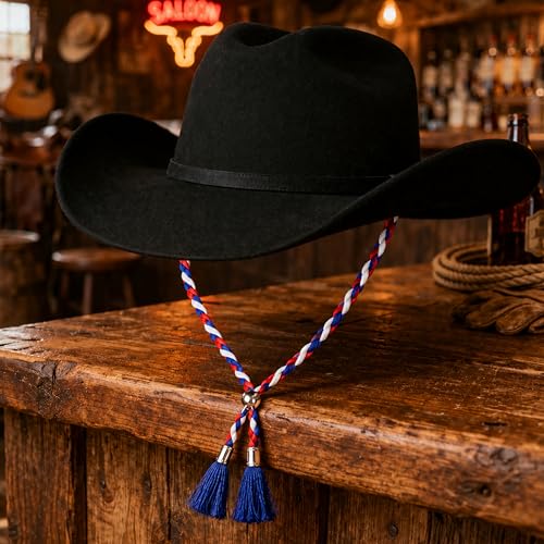 Image of Gamboa 100% Leather Hat Chin Strap for Men and Women Removable Hat Chin Cord for Cowboy and Sun Hats