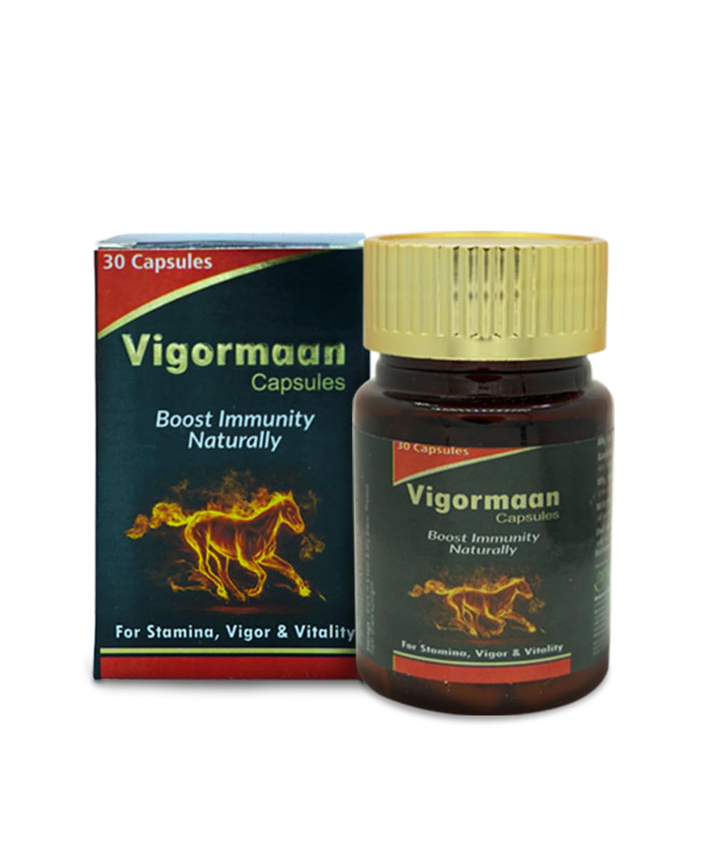 Ayurvedic Stamina & Vitality Supplement for Men with Shilajit, Safed Musli, Kaunch Beej & Gokhru | Supports Strength, Energy, Endurance, Fitness | 30 Capsules