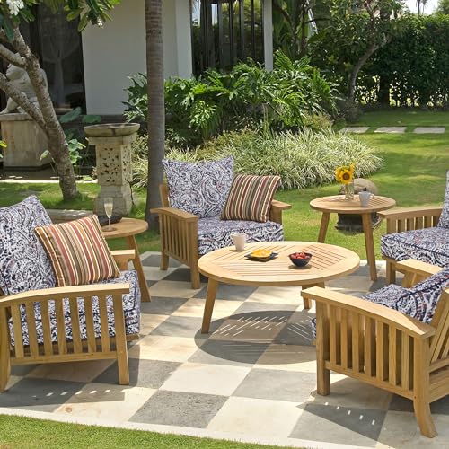 Image of Favoyard Outdoor Deep Seat Patio Cushions Set, 22 inch x 22 inch, Rainproof, Garden