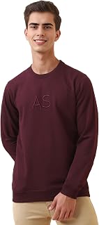 Allen Solly Men's Cotton Blend Crew Neck Sweatshirt with Straight Pocket Price In India