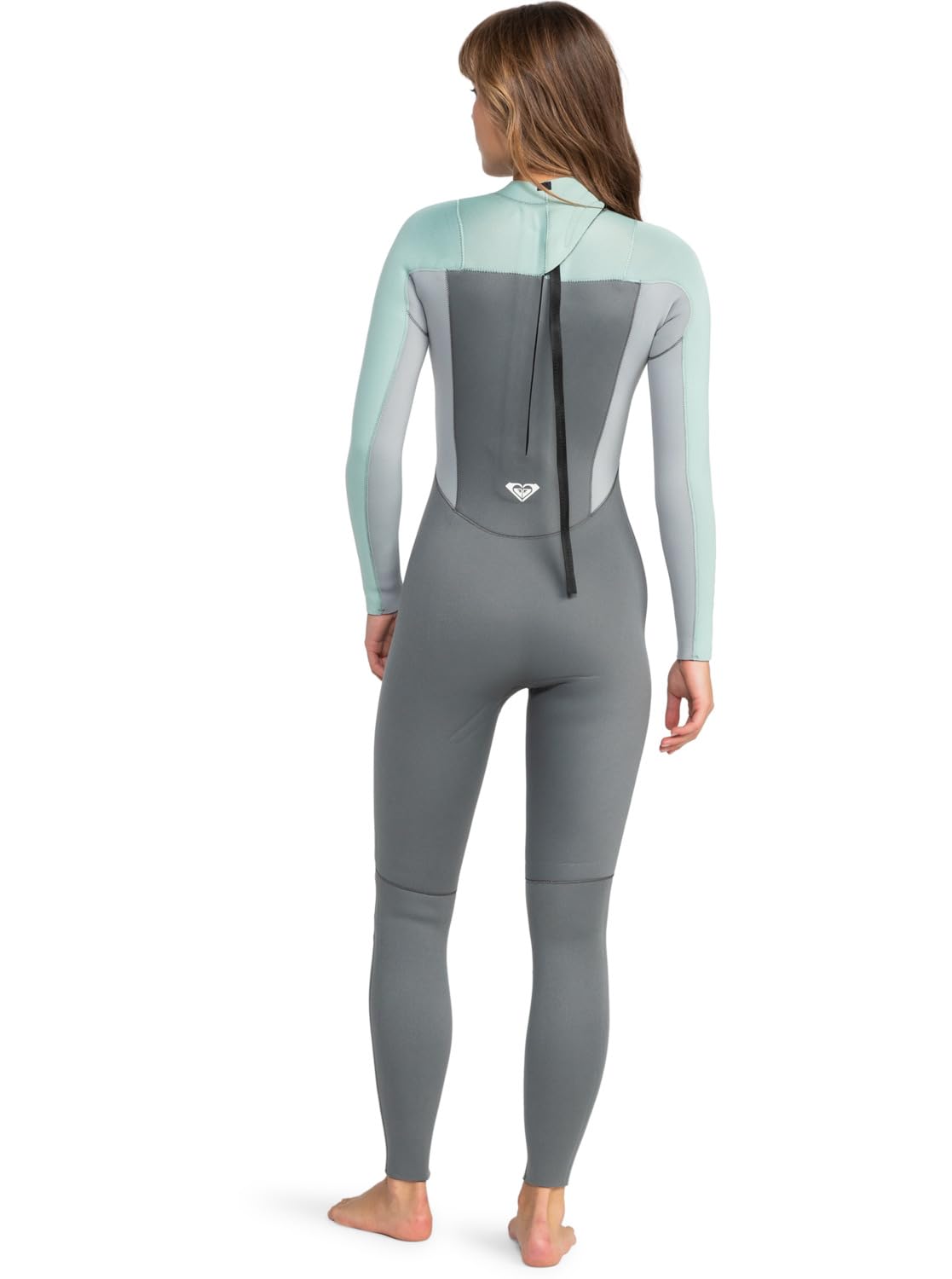 Roxy Womens Prologue 4/3mm Back Zip Wetsuit - Ice Green - Lightweight - Fabrics: FREEMAX neoprene at body & legs