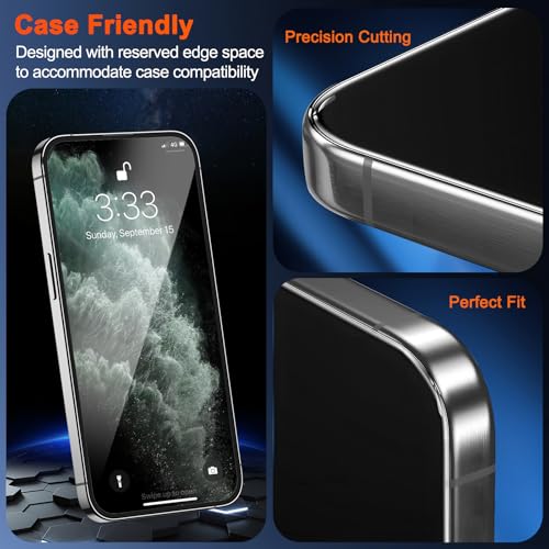 SIBEITU 2-Pack [Auto Alignment Kit] Privacy Screen Protector for iPhone 11 Pro Max, 6.5 Inch 25° Anti-Spy Auto Dust Removal Installation Glass Film, 9H Hardness Anti Scratch Bubble Free Protector